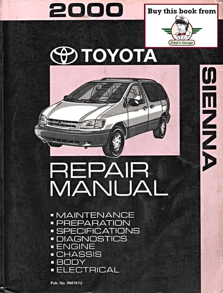 2000 Toyota Sienna OEM Shop Service Repair Manual