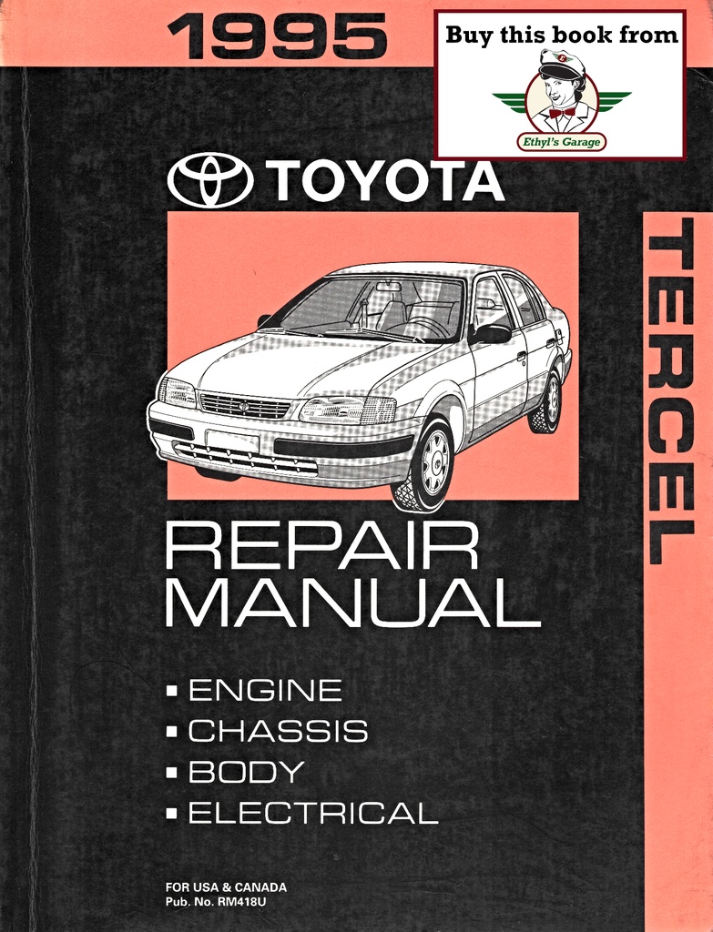 1995 Toyota Tercel OEM Shop Service Repair Manual