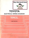 1986 Toyota Tercel OEM Shop Service Repair Electrical Wiring Diagram Manual
