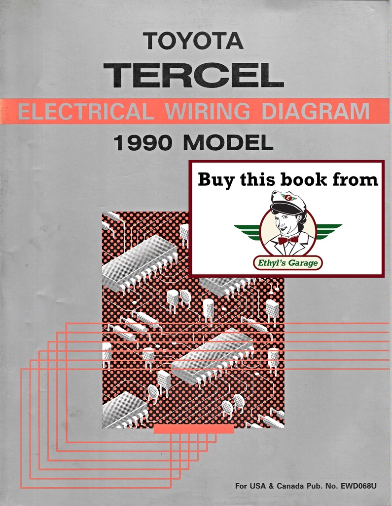 1990 Toyota Tercel OEM Electrical Wiring Diagram Manual