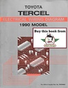1990 Toyota Tercel OEM Shop Service Repair Electrical Wiring Diagram Manual