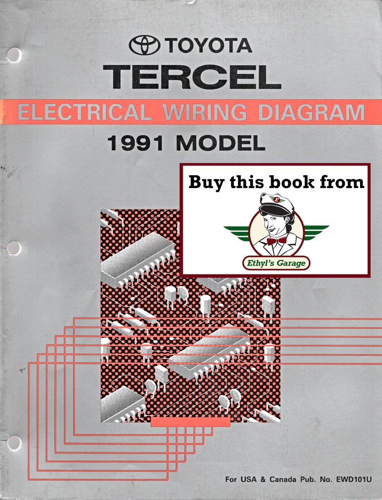 1991 Toyota Tercel OEM Electrical Wiring Diagram Manual