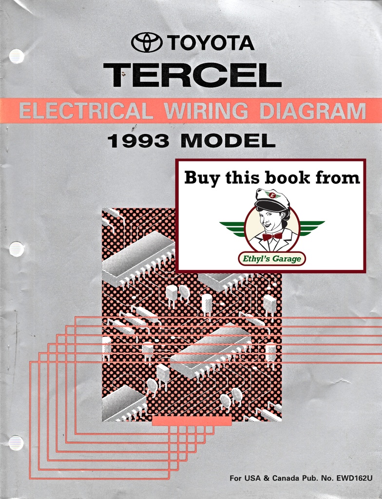 1993 Toyota Tercel OEM Shop Service Repair Electrical Wiring Diagram Manual