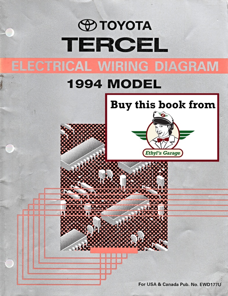 1994 Toyota Tercel OEM Shop Service Repair Electrical Wiring Diagram Manual