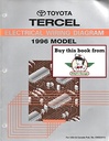 1996 Toyota Tercel OEM Shop Service Repair Electrical Wiring Diagram Manual