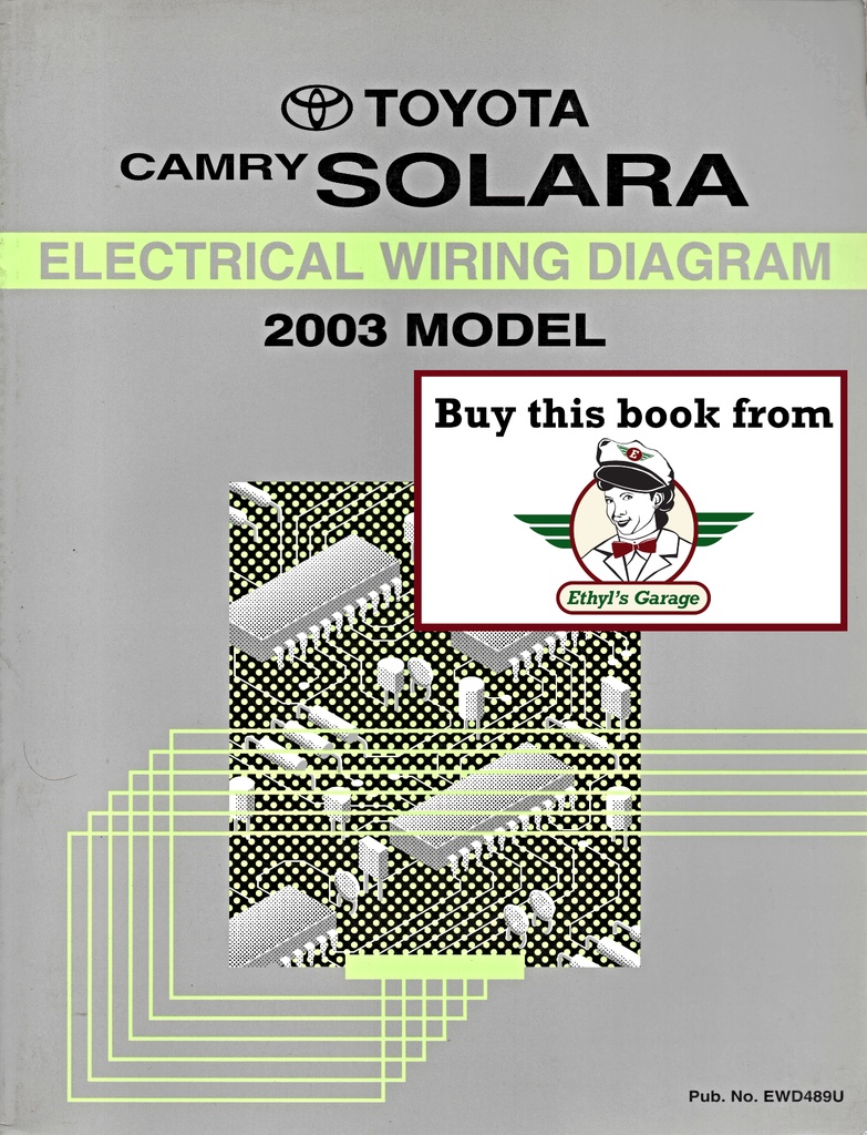 2003 Toyota Camry Solara OEM Electrical Wiring Diagram Manual
