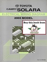 2003 Toyota Camry Solara OEM Electrical Wiring Diagram Manual