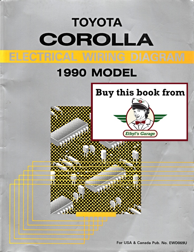 1990 Toyota Corolla AE92 AE95 OEM Shop Service Repair Electrical Wiring Diagram Manual