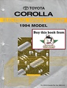 1994 Toyota Corolla AE101 AE102 OEM Shop Service Repair Electrical Wiring Diagram Manual