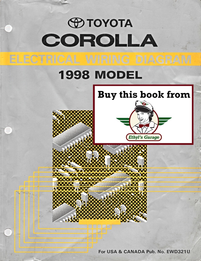 1998 Toyota Corolla ZZE110 OEM Electrical Wiring Diagram Manual