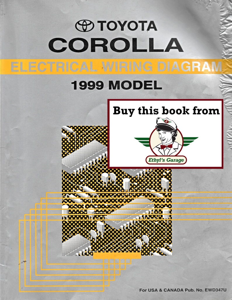 1999 Toyota Corolla ZZE110 OEM Electrical Wiring Diagram Manual