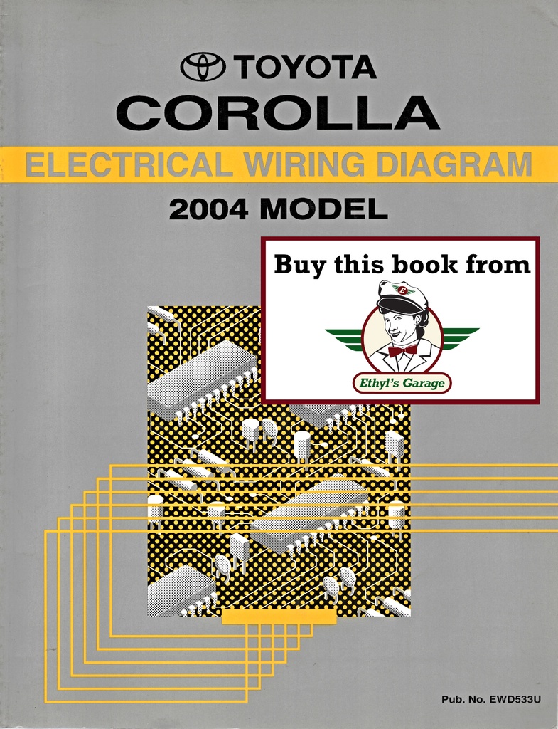 2004 Toyota Corolla ZZE130 OEM Electrical Wiring Diagram Manual