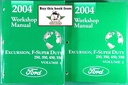 2004 Ford Excursion, F-Super Duty F-250 (F250), F-350 (F350), F-450 (F450), F-550 (F550) Original OEM Factory Shop Repair Service Workshop Manual Complete 2 Vol. Set