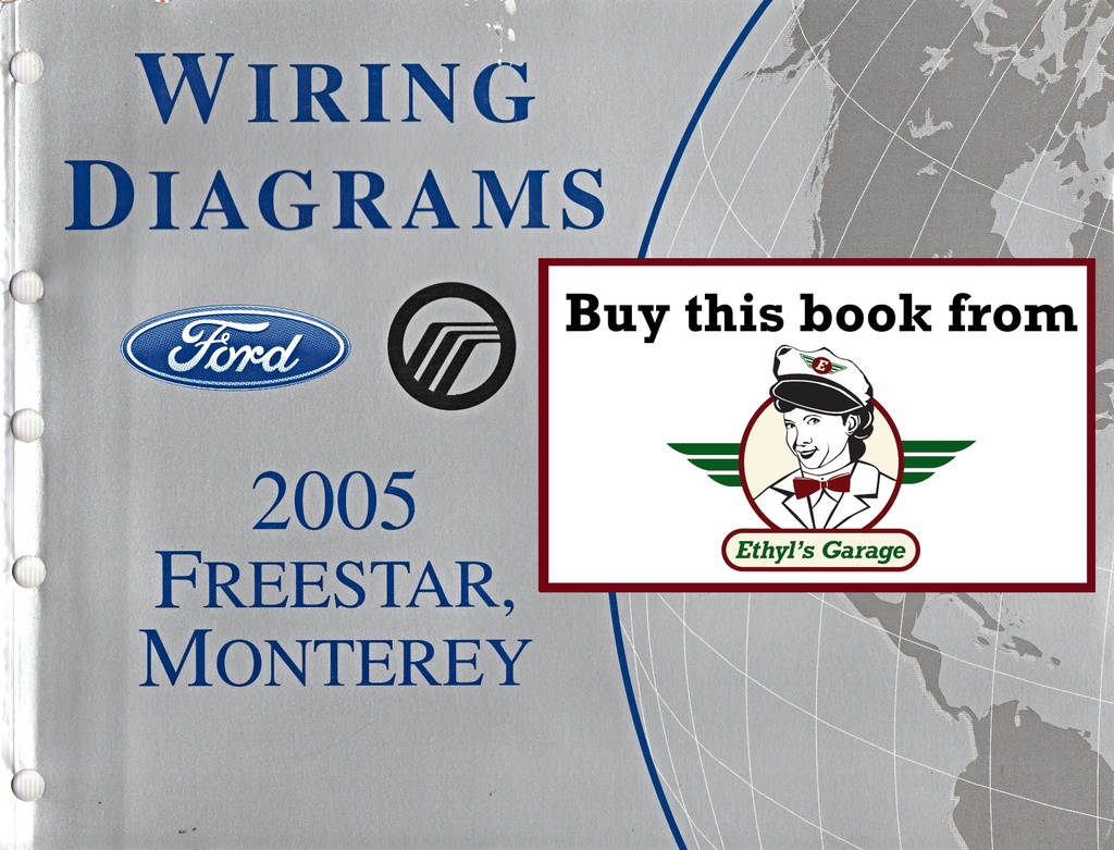 2005 Ford Freestar Mercury, Monterey Factory Electrical Wiring Diagrams Manual