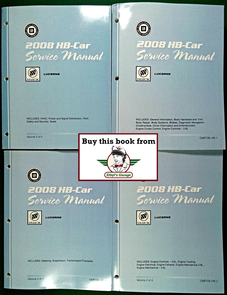 2008 Buick Lucerne Shop Service Repair Manual 4 Vol Set