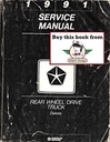 1991 Dodge Dakota Pickup RWD Shop Repair Service Manual