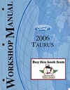 2006 Ford Taurus Original OEM Factory Shop Repair Service Workshop Manual