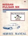 1985 Nissan Pulsar NX Shop Repair Service Manual