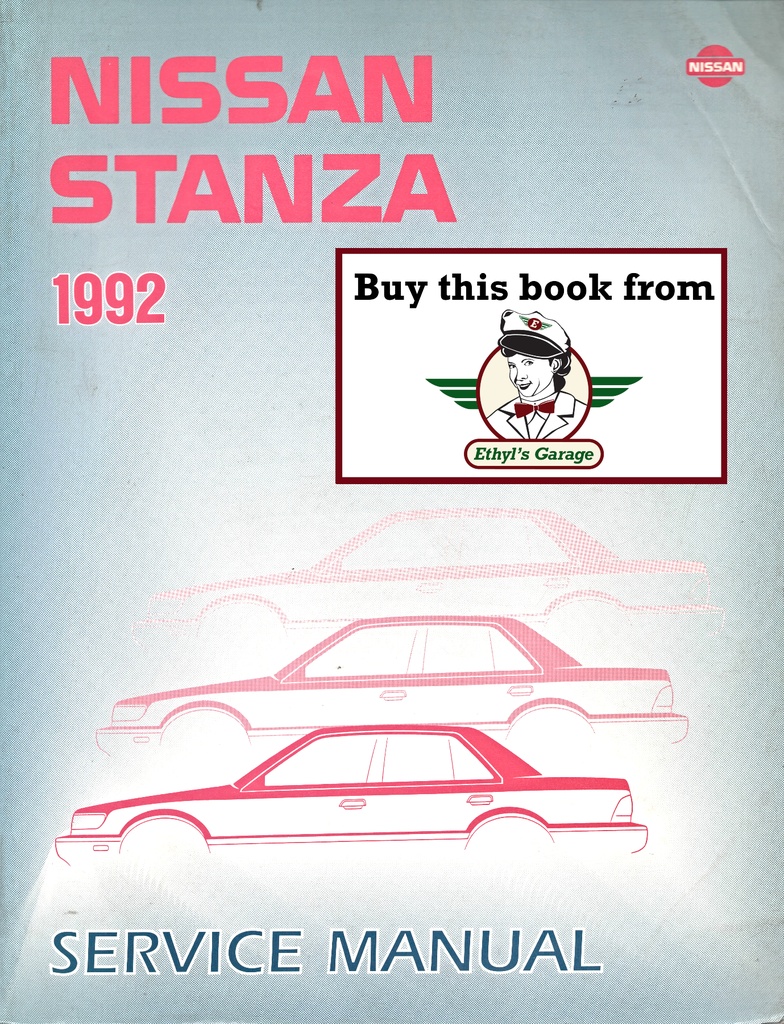 1992 Nissan Stanza Shop Repair Service Manual