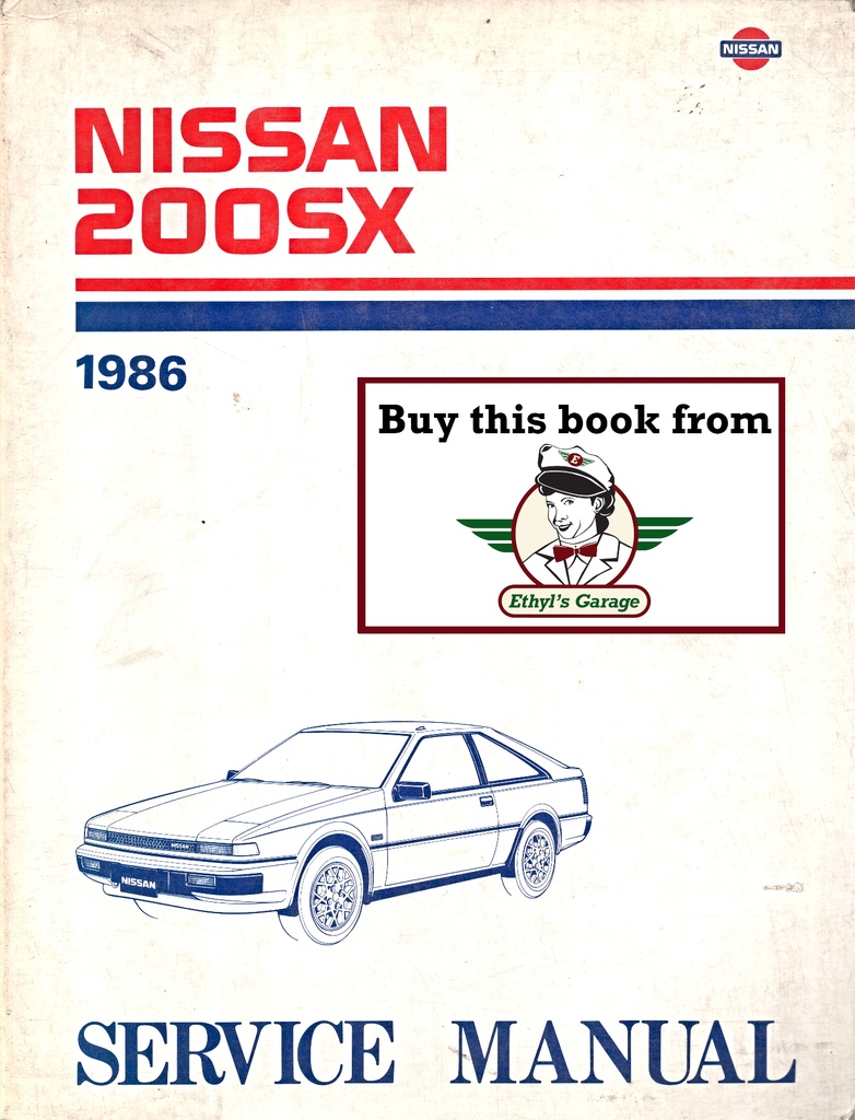 1986 Nissan 200SX Shop Repair Service Manual