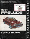 1981 Honda Prelude Shop Service Repair Maintenance Manual