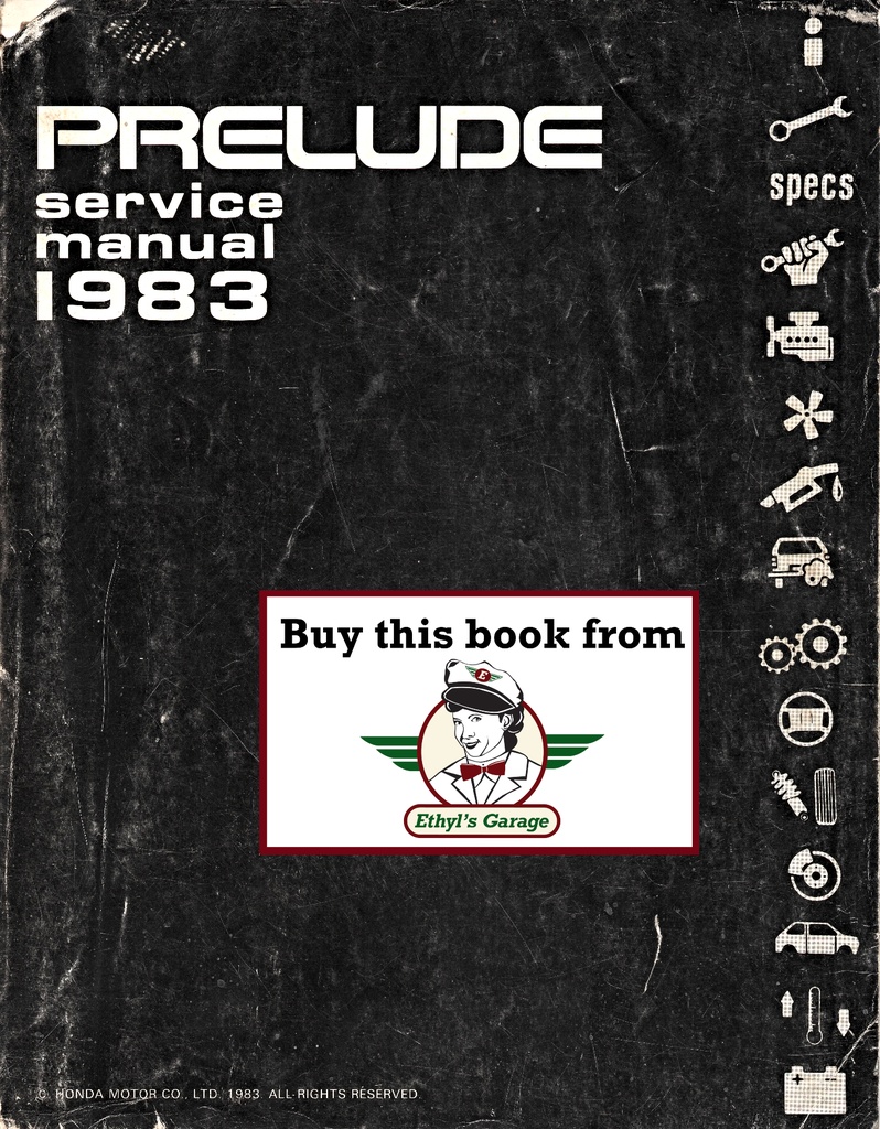 1983 Honda Prelude Shop Service Repair Manual