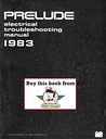 1983 Honda Prelude Electrical Troubleshooting Manual ETM