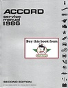 1986 Honda Accord OEM Factory Shop Repair Service Manual