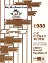 1988 Chevrolet All Light Truck Fuel and Emissions Service Tune-Up Manual (Gas Engines)