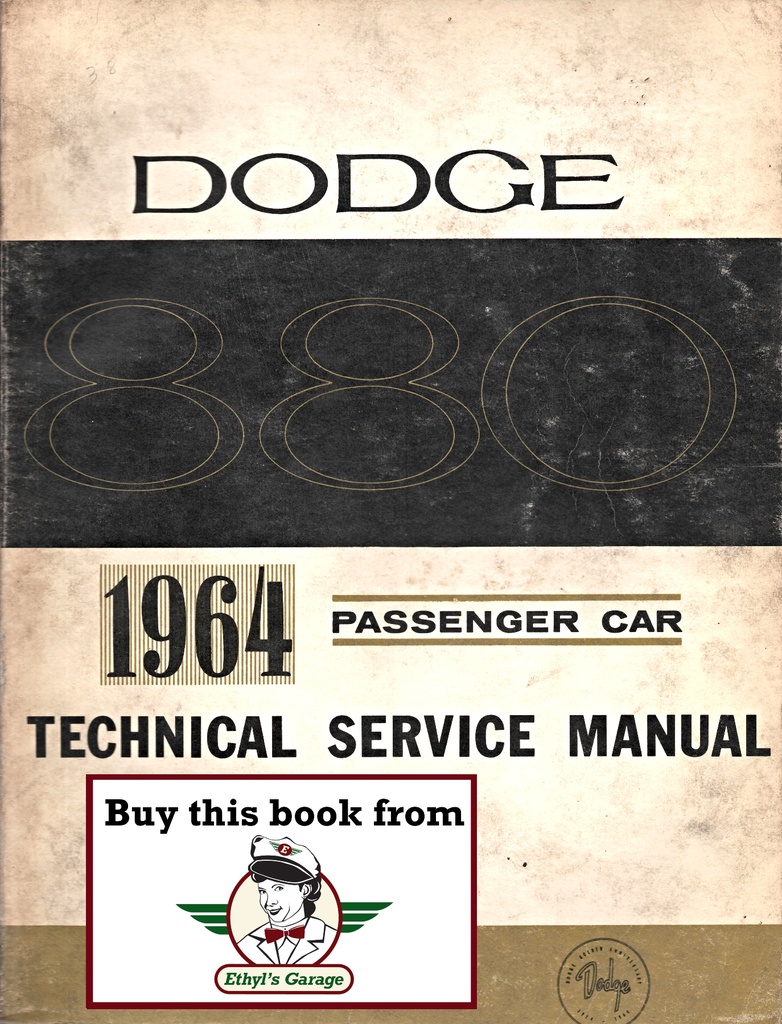 1964 Dodge Custom Eight Eighty 880 Shop Maintenance Repair Service Manual