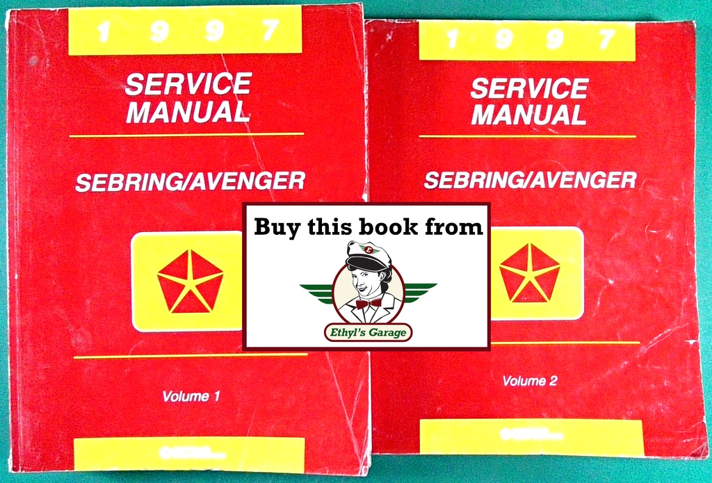 1997 Chrysler/Dodge Sebring/Avenger Shop Maintenance Repair Service & Electrical Manual 2 Vol. Set