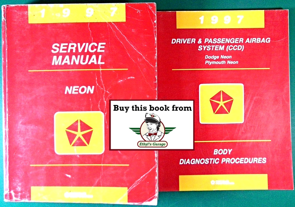 1997 Chrysler/Dodge/Plymouth Neon Service & Diagnostic Shop Manuals 2 Vol. Set