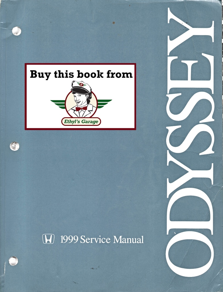 1999 Honda Odyssey Shop Service Repair Manual