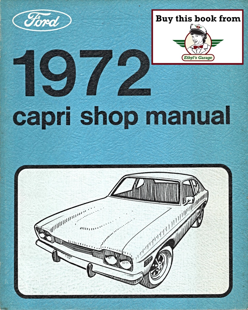 1972 Mercury Capri Factory OEM Shop Repair Maintenance Service Manual