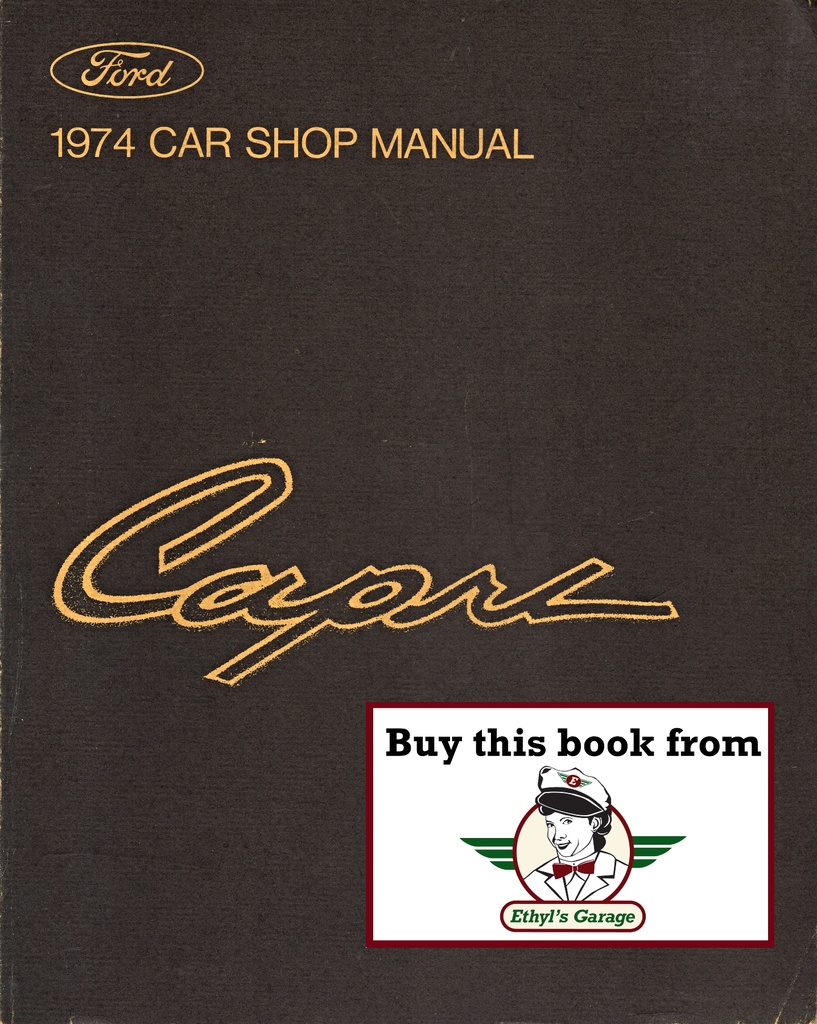 1974 Mercury Capri Factory OEM Shop Repair Maintenance Service Manual