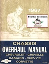 1967 Chevrolet Camaro Chevelle Chevy II Corvette Chassis Overhaul Manual