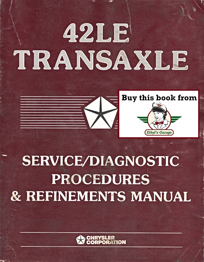 1993-2004 Chrysler 42LE Automatic Transaxle Service/Diagnostic Procedures & Refinements Manual