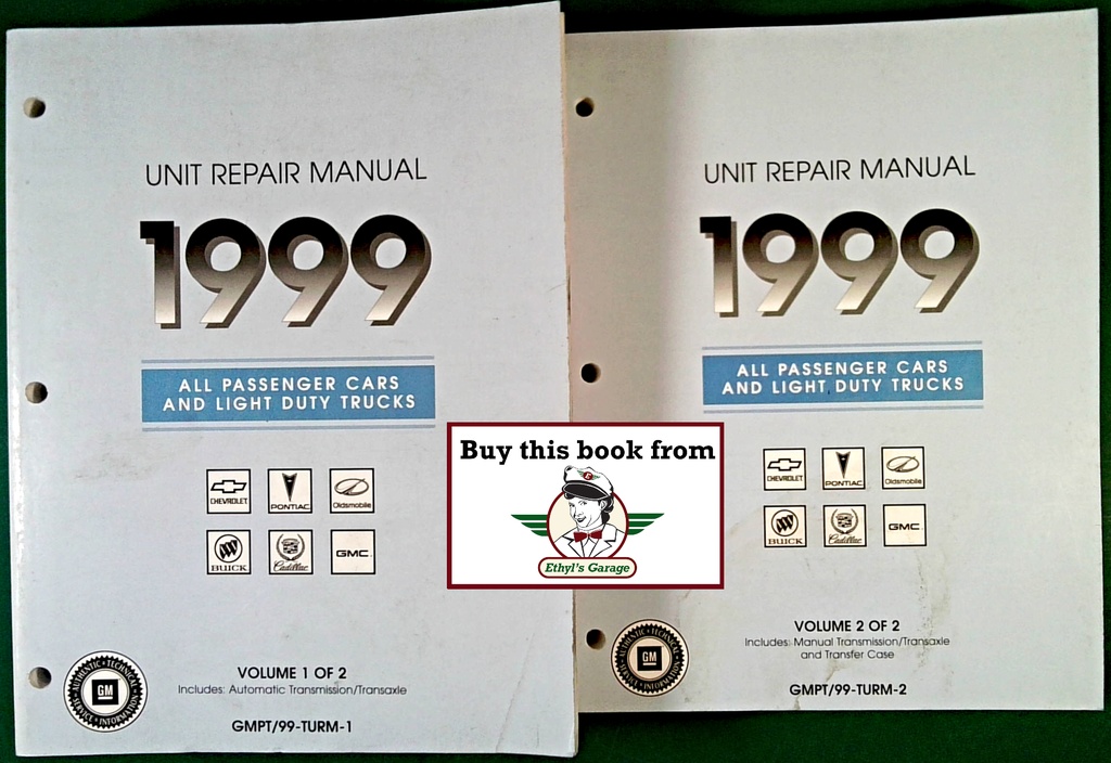 1999 GM Chevrolet/GMC/Pontiac/Buick/Cadillac/Oldsmobile Light Duty Truck & Car Transmission Transaxle Transfer Case Factory Unit Repair Service Manual Set