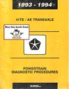 1993-1994 Chrysler 41TE/41AE Automatic Transaxle Powertrain Diagnostic Procedures