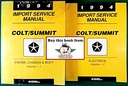 1994 Dodge/Plymouth/Eagle Colt/Summit Shop Maintenance Repair Service & Electrical Manual 2 Vol. Set