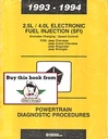 1993-1994 Jeep 2.5L & 4.0L SFI Engines Powertrain Diagnostic Procedures: Wrangler, Cherokee, Grand Cherokee, Wagoneer, & Comanche