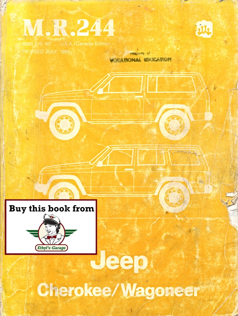 1985 Jeep Cherokee/Wagoneer Shop Repair Maintenance Mechanical Service Manual
