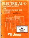 1986 Jeep Cherokee/Wagoneer Electrical Troubleshooting Manual with Wiring Diagrams