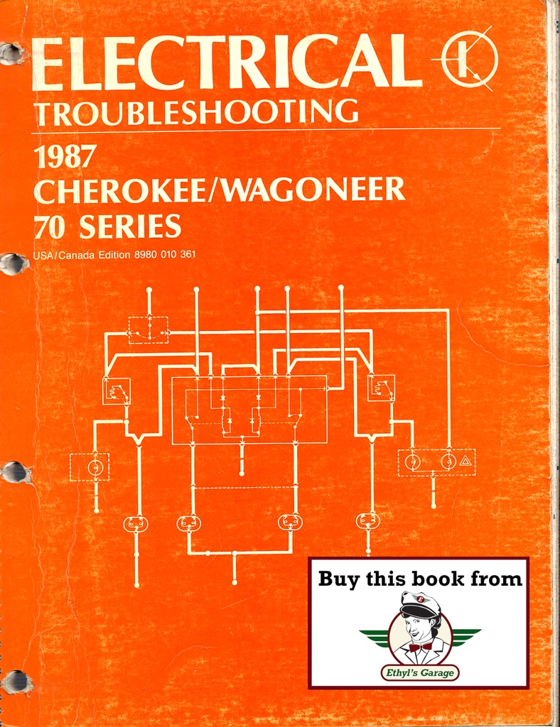 1987 Jeep Cherokee/Wagoneer Electrical Troubleshooting Manual with Wiring Diagrams