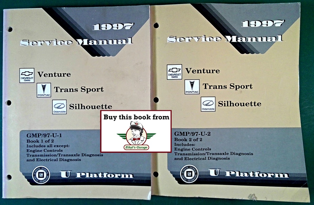 1997 Chevrolet Venture, Pontiac Trans Sport, Oldsmobile Silhouette Factory Shop Repair Service Manual Complete 2 Vol. Set