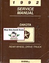 1992 Dodge Dakota Pickup RWD/4WD Shop Repair Service Manual