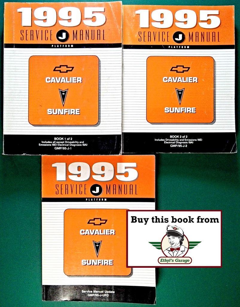 1995 Chevrolet Cavalier Pontiac Sunfire Shop Repair Maintenance Service Manual 3 Vol. Set