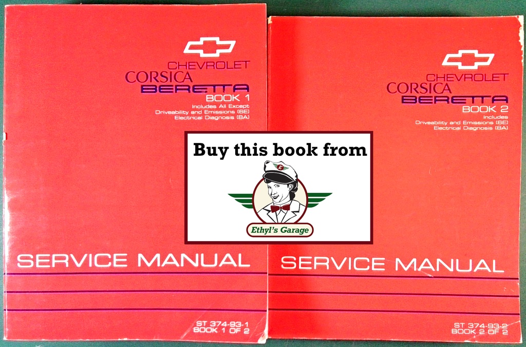 1993 Chevrolet Corsica/Beretta L-Platform Factory Shop Repair Service Manual 2 Vol Set