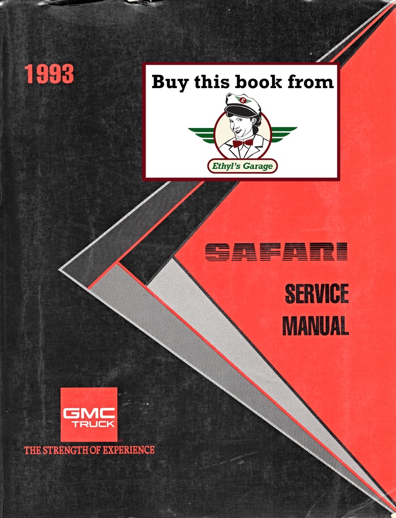 1993 GMC Safari M/L Van Factory Service Shop Manual