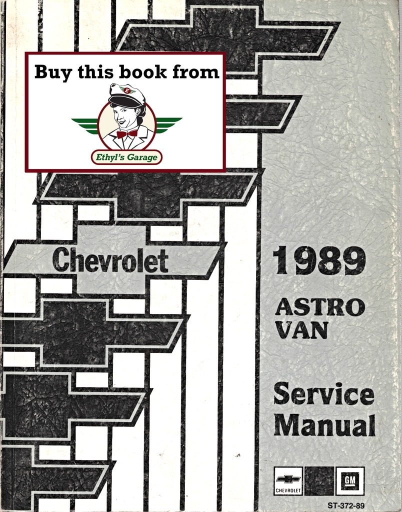 1989 Chevrolet Astro M/L Van Service Shop Manual